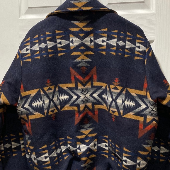 Pendleton high grade wool western wear geometric Southwestern coat jacket - Picture 8 of 8